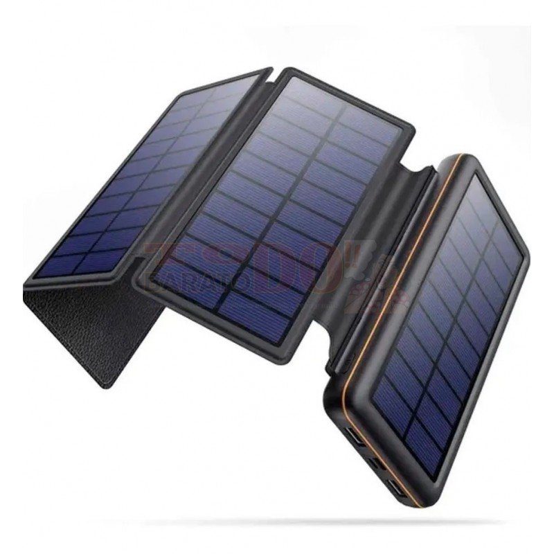 Cargador Solar Power Bank 20000 Mah 4 Panel Solares Plegable