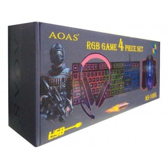 Combo AOAS Gamer Teclado Mouse 7...