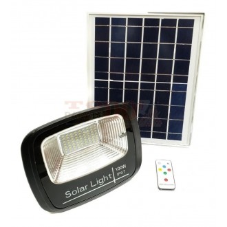 Reflector Led Con Panel Solar 100w...