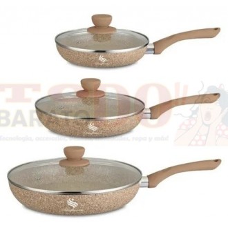 Set Sartenes x6 Piezas en Marmol...
